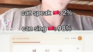 Can't speak Chinese, but can sing it PERFECTLY 😭🎤 (2% vs 98%)