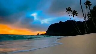 Magical Ocean Sunset 🌅 | Relaxing Beach Waves & Golden Hour Vibes #Shorts