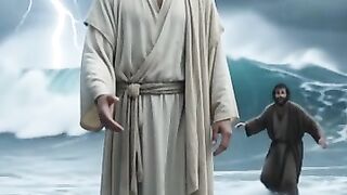 São Pedro andando sobre as águas???