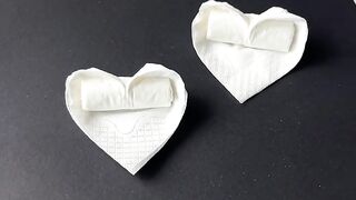 Diy heart with just one tissue so aesy and cute