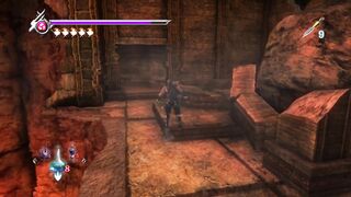 Ninja Gaiden matando morcegos na caverna de fogo