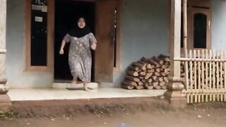The wife is angry with her husband.
