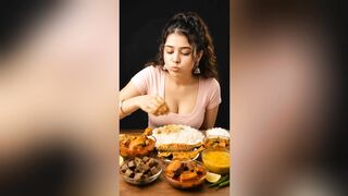 Traditional Bengali Thali Eating Show! Spicy Fish Curry & Meat
