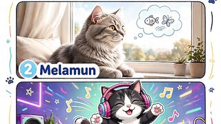 Cat Fun ~ Playing, Dancing, and Daydreaming