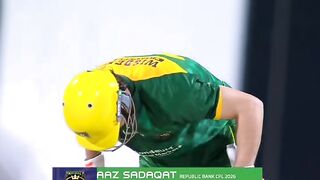 Maaz sadaqat Hundred in CPl final