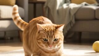 Kucing Oren Lucu Main Bola Bikin Gemas! 🐱🔴 Aksi Menggemaskan Kucing Berkelakuan Unik