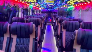 Dekorasi bus lampu lampu bus