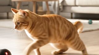 Hilarious Orange Cat vs. Smart Interactive Toy! 🐾😂 #Shorts