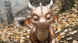 A little dragon playing