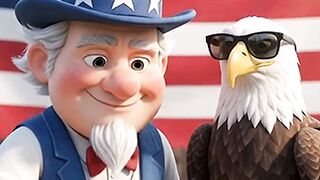 Uncle Sam's Epic Burger Flip: A 10-Second USA Comedy!