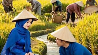 Traditional Couple by the River — Indonesian Village Life
