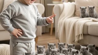 Baby n kitties lovely video ❤️ 3