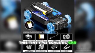Hstar D43-01Q15 Pink Review | 1/43 4WD Drift RC Car with Gyro, LED Lights & Alloy Body
