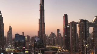 Stunning Sunrise View over Burj Khalifa & Dubai Skyline