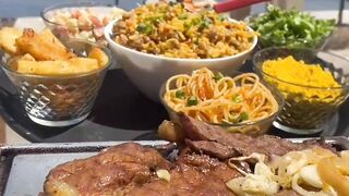 Delicious Picanha with Plenty of Garlic Cream and French Fries — A Brazilian Favorite! 🥩🧄🍟🇧🇷