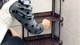 Washroom storage trolley