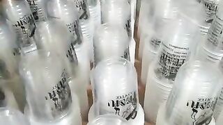 sablon gelas plastik 14oz