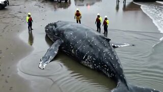 🐋🎈 GIANT AIRBAGS SAVED A STRANDED WHALE! 🌊