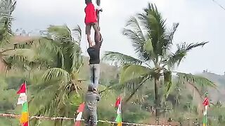 Epic Fail at the Traditional Pinang Climbing Competition