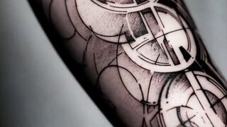 Modern Abstract Mechanical Tattoo Transformation