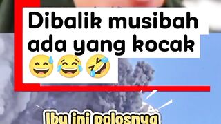 Ibu-Ibu Polosnya Kebangetan! Gunung Meletus Mau Ditutup Semen 😭🤣
