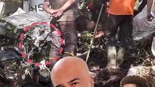 Elicoptero caiu na mata