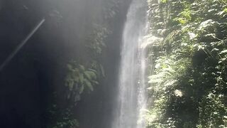 ASMR the sound of a very beautiful waterfall