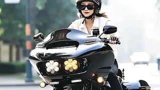Woman motorcyclist