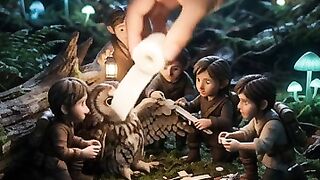 Figurines and human bandage owl