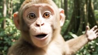 macaco visita a família