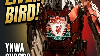 Futuristic Liverpool FC Mecha Liver Bird Cyborg - 3D Cinematic Sci-Fi Render