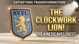 Satisfying Mechanical Aston Villa FC Badge - 3D Kinetic Shield Close-Up
