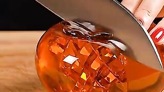Cutting Glass Fruit ASMR_ Fall Fruit 🍍🍎🍓🍇