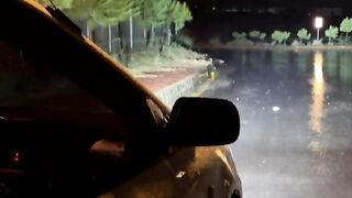 Rainy day car video