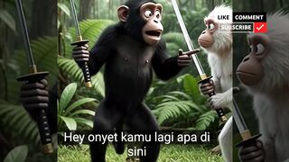 Si Monyet Rebutan Pisang #monkey #Animal #comedy #funny #cute #Adventure #banana