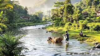 Fresh morning in a lusa village