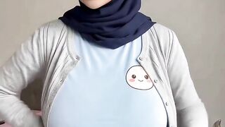 Baju tidur dengan dada montok
