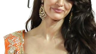 Disha Patani looking super hot in orange dress showing her boobs and nipples ful sexy body watch now.