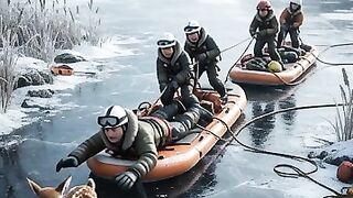Rescue Deer Trapped on Frozen Ice