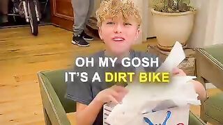 Little boy and his gift