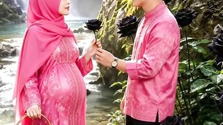 Beautiful love moment by the river 💖