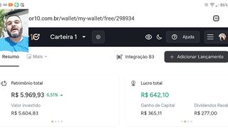 Mostrando minha carteira de investimentos