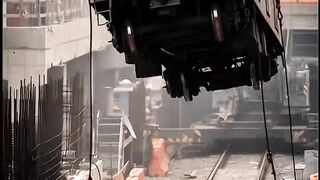Metro Train CarbCOLLAPSES During Lift 😱🚇 ｜ Urban Construction Disaster #fail #disaster #shorts