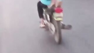 One wheeling lost his balance