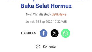 Iran Beri Syarat Ini ke AS