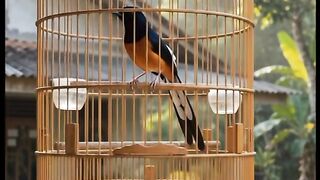 magpie birds chirping in the morning