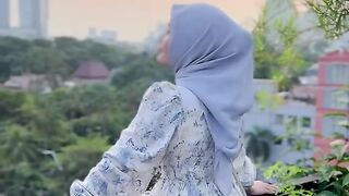 Elegant Sunset Moments | Beautiful Hijab Style & City Views ✨
