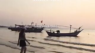 Enjoying sunrise in the beach 2