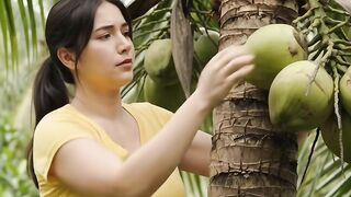 Ride a young coconut