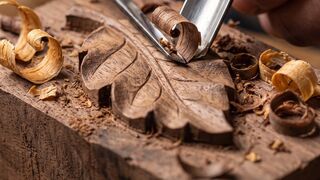 Hand-Carving a Wooden Leaf | Satisfying Woodworking ASMR